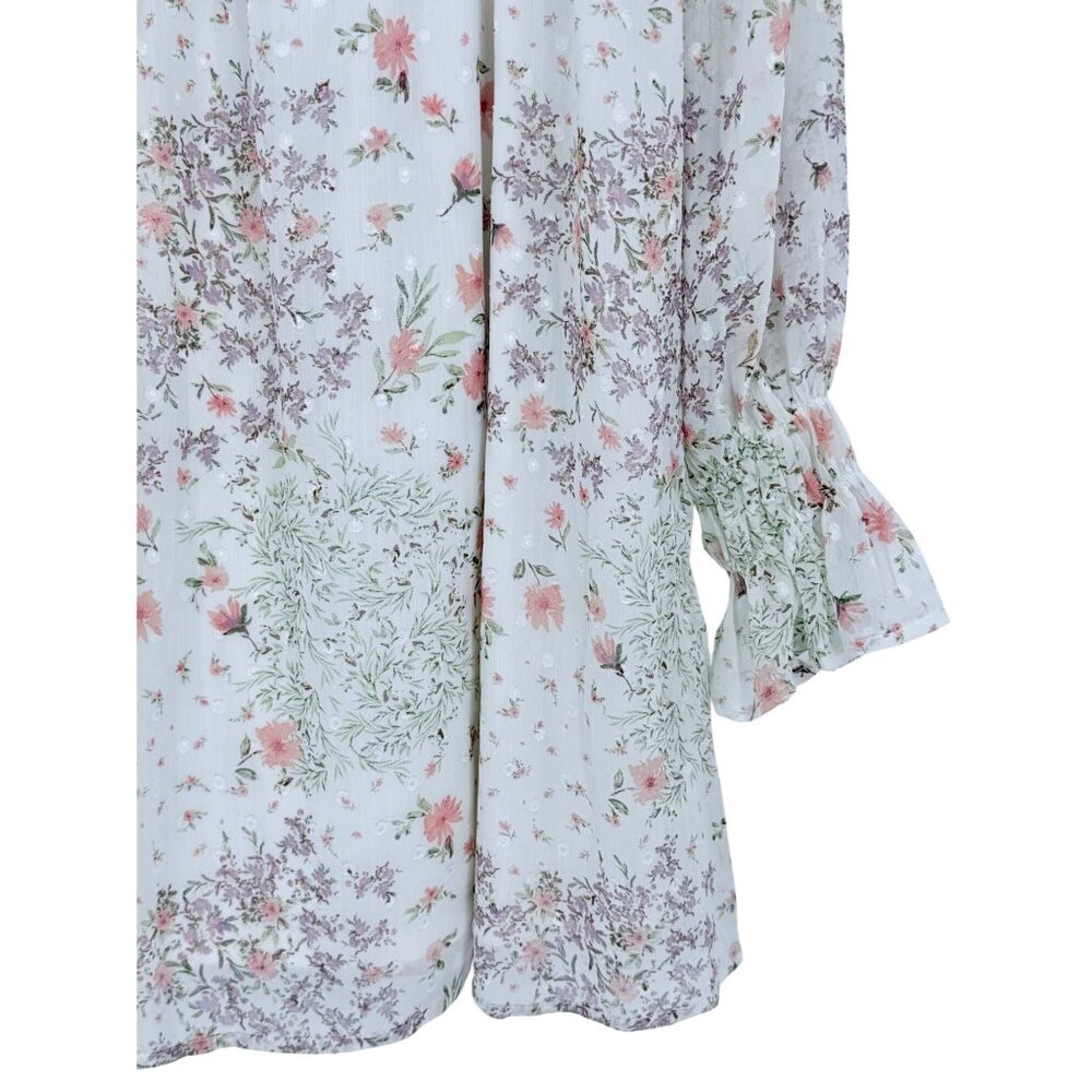 Francesca’s Floral Empire Waist Babydoll Dress M | Cottagecore Coquette Dollette - Picture 10 of 16